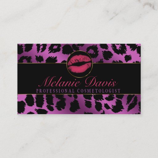 Customizable Chic Cosmetology Business Card