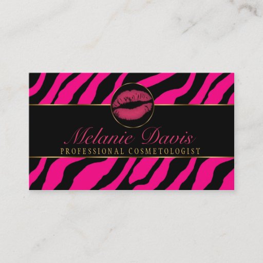 Customizable Chic Cosmetology Business Card