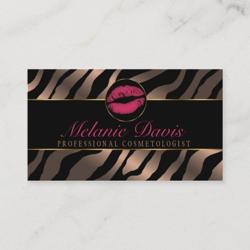 Customizable Chic Cosmetology Business Card