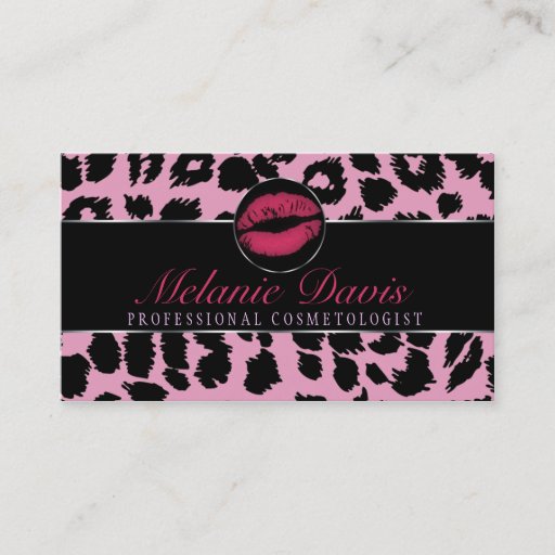 Customizable Chic Cosmetology Business Card