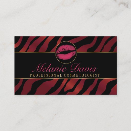 Customizable Chic Cosmetology Business Card