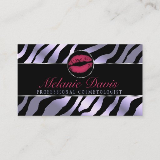 Customizable Chic Cosmetology Business Card