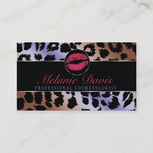 Customizable Chic Cosmetology Business Card