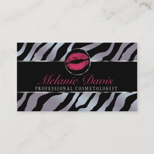 Customizable Chic Cosmetology Business Card