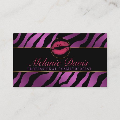 Customizable Chic Cosmetology Business Card