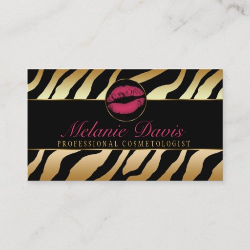 Customizable Chic Cosmetology Business Card
