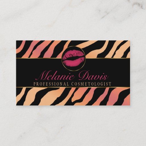 Customizable Chic Cosmetology Business Card