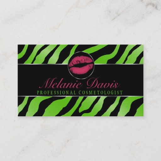 Customizable Chic Cosmetology Business Card