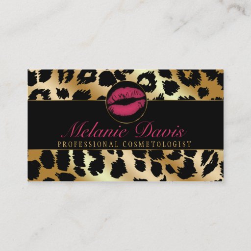 Customizable Chic Cosmetology Business Card