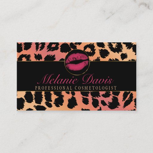 Customizable Chic Cosmetology Business Card