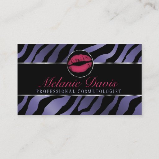 Customizable Chic Cosmetology Business Card