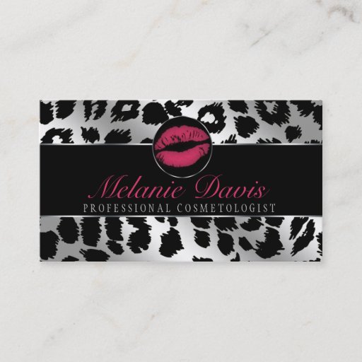 Customizable Chic Cosmetology Business Card