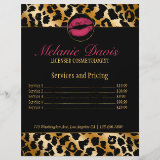 Chic Cosmetology Makeup Artist Flyer