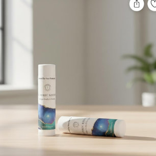 Chic Cosmic Stars Galaxy Business Logo Lip Balm