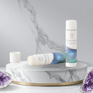 Chic Cosmic Stars Galaxy Business Logo Lip Balm