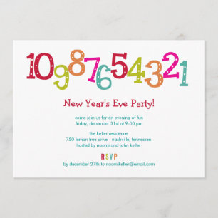 Chic Countdown New Year's Eve Party Invitation