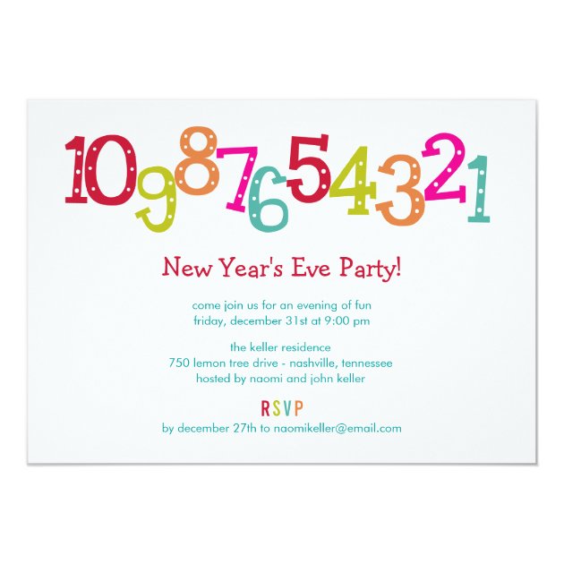 Chic Countdown New Year's Eve Party Invitation