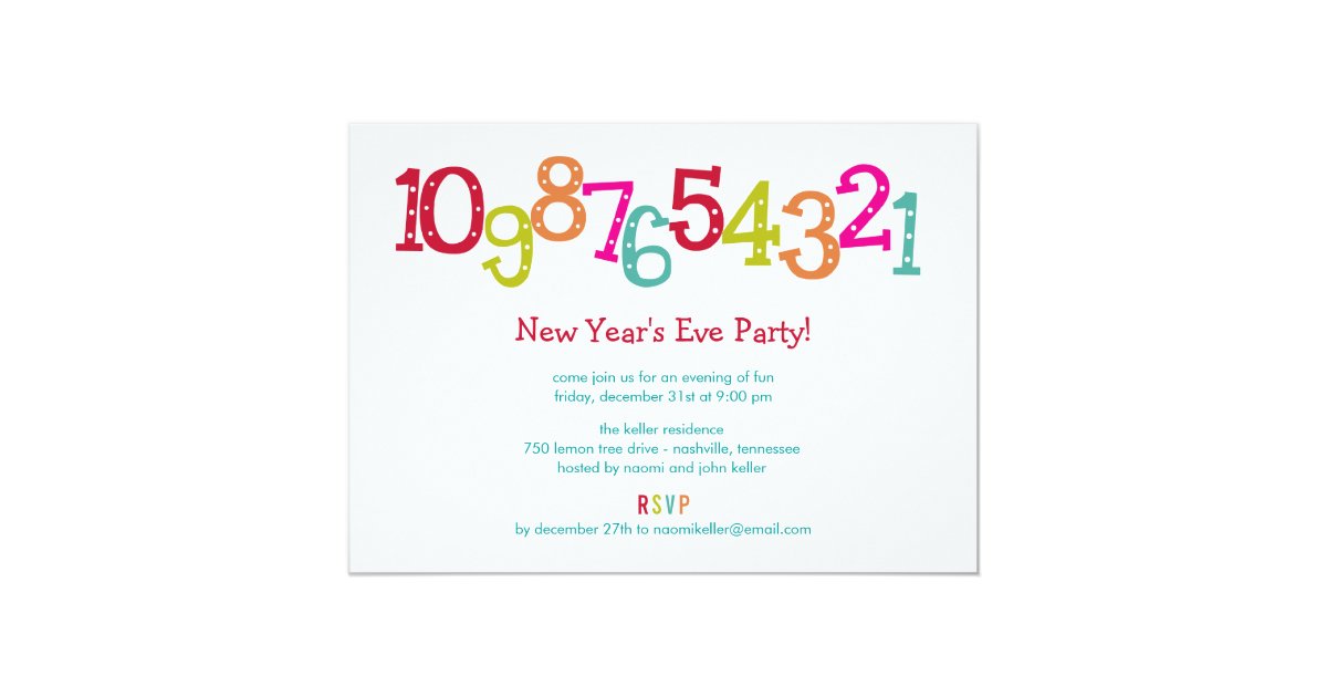 Chic New Years Eve Party Invitations 2