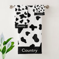 Chic Country Black and White Cow Pattern 