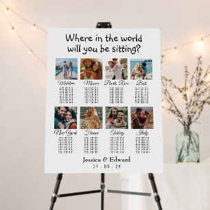 Chic Couple Photos Wedding Destination Table Names Foam Board