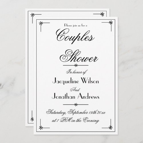  Chic Couples Shower Elegant Custom Script Cool Invitation