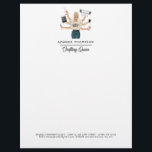Chic Crafting Queen Business Branding Letterhead<br><div class="desc">Elevate your business with this chic and stylish design,  perfect for the modern crafting queen. This design adds a touch of elegance to your branding,  helping you stand out and express your creativity. Whether you're a seasoned entrepreneur or just starting,  this design will leave a lasting impression.</div>