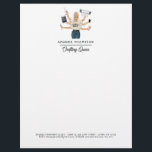 Chic Crafting Queen Business Branding Letterhead<br><div class="desc">Elevate your business with this chic and stylish design,  perfect for the modern crafting queen. This design adds a touch of elegance to your branding,  helping you stand out and express your creativity. Whether you're a seasoned entrepreneur or just starting,  this design will leave a lasting impression.</div>