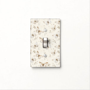 Chic Cream Butterflies Light Switch Cover