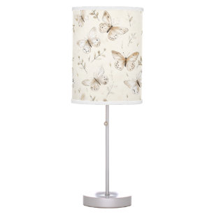 Chic Cream Butterflies Table Lamp