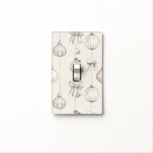 Chic Cream Christmas Ornaments Light Switch Cover