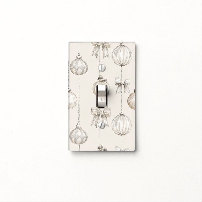 Chic Cream Christmas Ornaments  Light Switch Cover (In Situ)