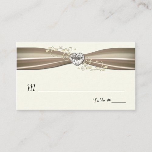 Chic Cream Formal Place Cards Business Card Template