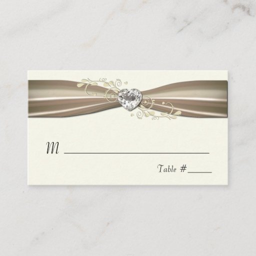 Customizable Chic Cream Formal Place Cards Business Card Template