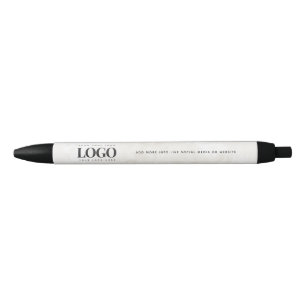 Chic Cream Marble Company Logo Business Custom Pen