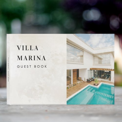 Chic Cream Marble Villa Vacation Rental Feedback Guest Book