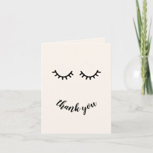 Chic Cream Stone Black Eyelashes Thank You