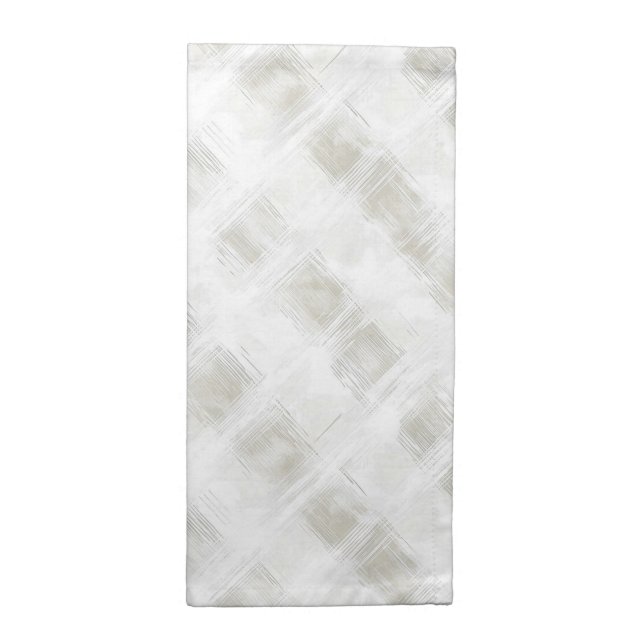 Chic Cream White Stripes Bridal Shower Cloth Napkin (Half Fold)