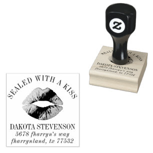 Chic Create Your Own Branding Name Return Address Rubber Stamp