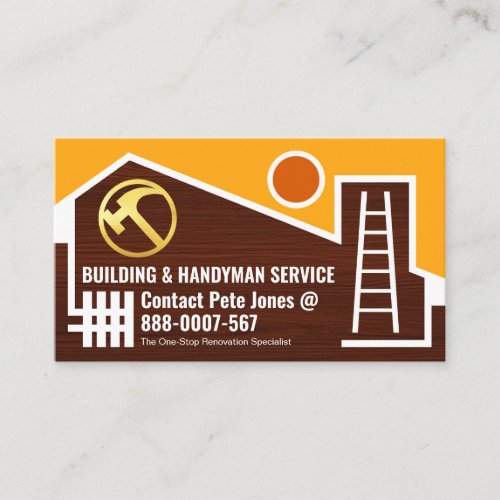 Chic Creative Home Frame Building Business Card