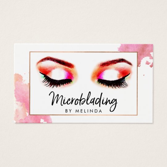 Chic Creative Watercolor Eyebrows Microblading Business ...