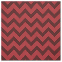 Chic crimson red and brown chevron pattern fabric
