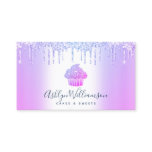 Chic Cupcake Bakery Chef Glitter Drips Purple Blue Business Card Chic Cupcake Bakery Chef Glitter Drips Purple Blue Business Card