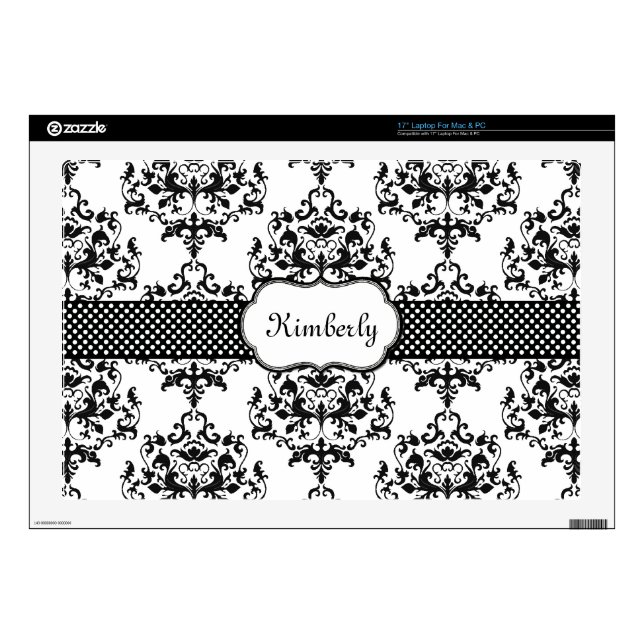 Chic Custom Damask Laptop Skin (Product)