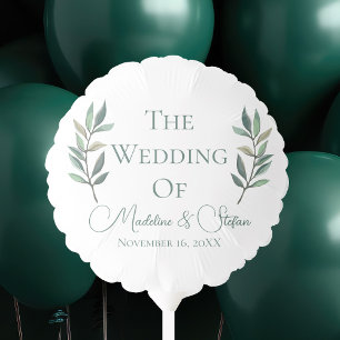 Chic Custom Eucalyptus Leaves Botanical Wedding Balloon