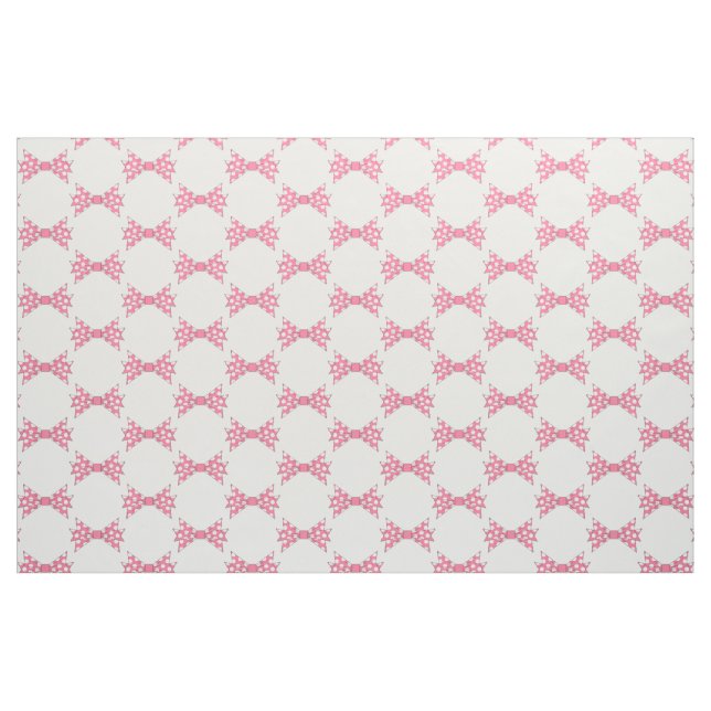 CHIC CUSTOM FABRIC_ GIRLY PINK POLKA DOT BOWS FABRIC (Fat Quarter)