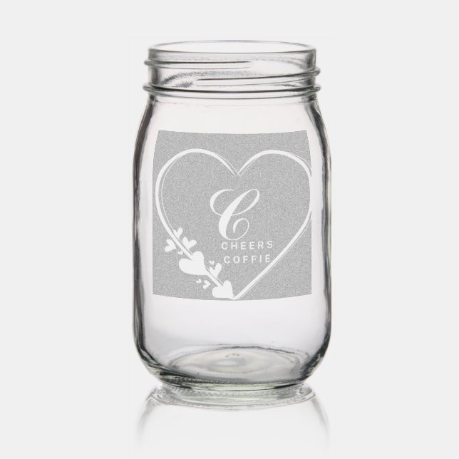 "Chic Custom Mason Jar_Where Style Meets Function" Jar (Glassware)