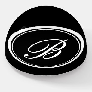 Chic custom monogram acrylic paperweight gift