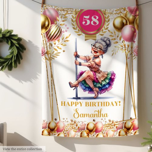 Chic Custom Name Funny Blanket for Grandma