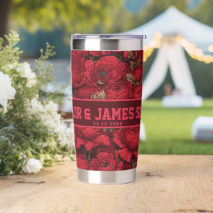 Chic Custom Ranunculus Insulated Tumbler For Weddi