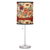 Chic Custom Watercolor Floral Pattern Table Lamp (Right)